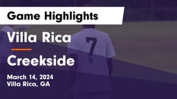 Villa Rica  vs Creekside  Game Highlights - March 14, 2024
