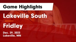 Lakeville South  vs Fridley Game Highlights - Dec. 29, 2023