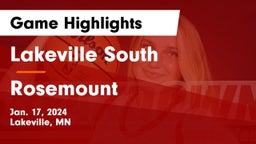 Lakeville South  vs Rosemount Game Highlights - Jan. 17, 2024