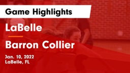 LaBelle  vs Barron Collier  Game Highlights - Jan. 10, 2022