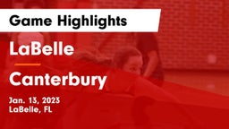 LaBelle  vs Canterbury Game Highlights - Jan. 13, 2023