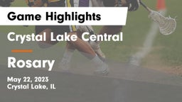 Crystal Lake Central  vs Rosary Game Highlights - May 22, 2023