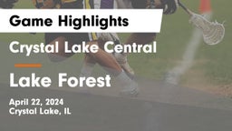 Crystal Lake Central  vs Lake Forest  Game Highlights - April 22, 2024