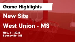 New Site  vs West Union - MS Game Highlights - Nov. 11, 2023
