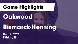Oakwood  vs Bismarck-Henning  Game Highlights - Dec. 4, 2023