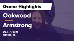 Oakwood  vs Armstrong Game Highlights - Dec. 7, 2023