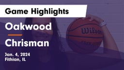 Oakwood  vs Chrisman Game Highlights - Jan. 4, 2024