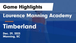 Laurence Manning Academy vs Timberland  Game Highlights - Dec. 29, 2023