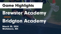 Brewster Academy  vs Bridgton Academy Game Highlights - March 30, 2024
