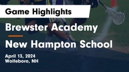 Brewster Academy  vs New Hampton School  Game Highlights - April 13, 2024