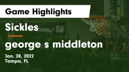 Sickles  vs george s middleton  Game Highlights - Jan. 28, 2022