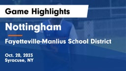 Nottingham  vs Fayetteville-Manlius School District  Game Highlights - Oct. 20, 2023