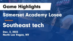 Somerset Academy Losee vs Southeast tech Game Highlights - Dec. 2, 2023