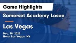 Somerset Academy Losee vs Las Vegas  Game Highlights - Dec. 20, 2023