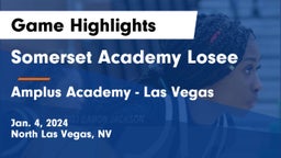 Somerset Academy Losee vs Amplus Academy - Las Vegas Game Highlights - Jan. 4, 2024
