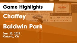 Chaffey  vs Baldwin Park Game Highlights - Jan. 20, 2023