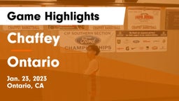 Chaffey  vs Ontario Game Highlights - Jan. 23, 2023