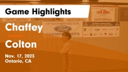 Chaffey  vs Colton  Game Highlights - Nov. 17, 2023