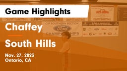 Chaffey  vs South Hills  Game Highlights - Nov. 27, 2023