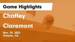 Chaffey  vs Claremont  Game Highlights - Nov. 29, 2023