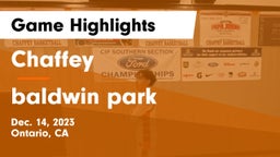 Chaffey  vs baldwin park Game Highlights - Dec. 14, 2023