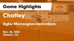Chaffey  vs Agbu Manoogian-Demirdjian  Game Highlights - Dec. 26, 2023