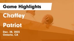 Chaffey  vs Patriot  Game Highlights - Dec. 28, 2023