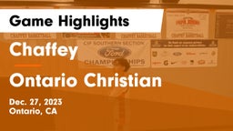 Chaffey  vs Ontario Christian  Game Highlights - Dec. 27, 2023