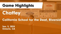 Chaffey  vs California School for the Deaf, Riverside Game Highlights - Jan. 5, 2024