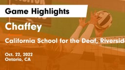 Chaffey  vs California School for the Deaf, Riverside Game Highlights - Oct. 22, 2022