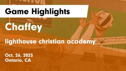 Chaffey  vs lighthouse christian academy Game Highlights - Oct. 26, 2023