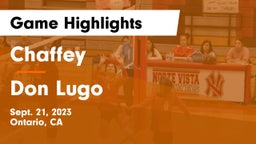 Chaffey  vs Don Lugo  Game Highlights - Sept. 21, 2023
