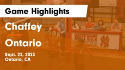 Chaffey  vs Ontario  Game Highlights - Sept. 22, 2023