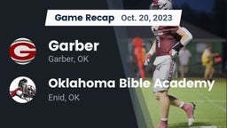 Recap: Garber  vs. Oklahoma Bible Academy 2023