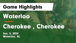 Waterloo  vs Cherokee , Cherokee Game Highlights - Jan. 5, 2024