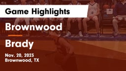 Brownwood  vs Brady  Game Highlights - Nov. 20, 2023
