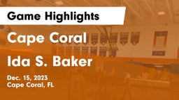 Cape Coral  vs Ida S. Baker  Game Highlights - Dec. 15, 2023