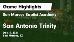 San Marcos Baptist Academy  vs San Antonio Trinity Game Highlights - Dec. 6, 2021