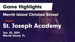 Merritt Island Christian School vs St. Joseph Academy  Game Highlights - Jan. 20, 2024