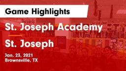 St. Joseph Academy  vs St. Joseph  Game Highlights - Jan. 23, 2021
