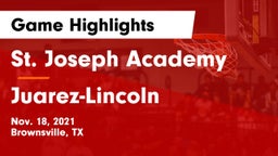 St. Joseph Academy  vs Juarez-Lincoln  Game Highlights - Nov. 18, 2021