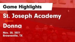 St. Joseph Academy  vs Donna  Game Highlights - Nov. 20, 2021