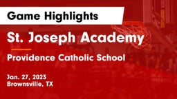St. Joseph Academy  vs Providence Catholic School Game Highlights - Jan. 27, 2023