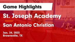 St. Joseph Academy  vs San Antonio Christian  Game Highlights - Jan. 24, 2023