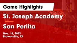 St. Joseph Academy  vs San Perlita  Game Highlights - Nov. 14, 2023
