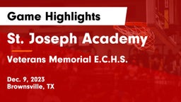 St. Joseph Academy  vs Veterans Memorial E.C.H.S. Game Highlights - Dec. 9, 2023