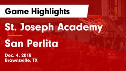 St. Joseph Academy  vs San Perlita  Game Highlights - Dec. 4, 2018