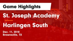 St. Joseph Academy  vs Harlingen South  Game Highlights - Dec. 11, 2018