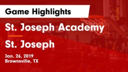 St. Joseph Academy  vs St. Joseph  Game Highlights - Jan. 26, 2019