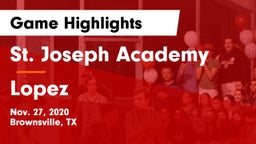 St. Joseph Academy  vs Lopez  Game Highlights - Nov. 27, 2020